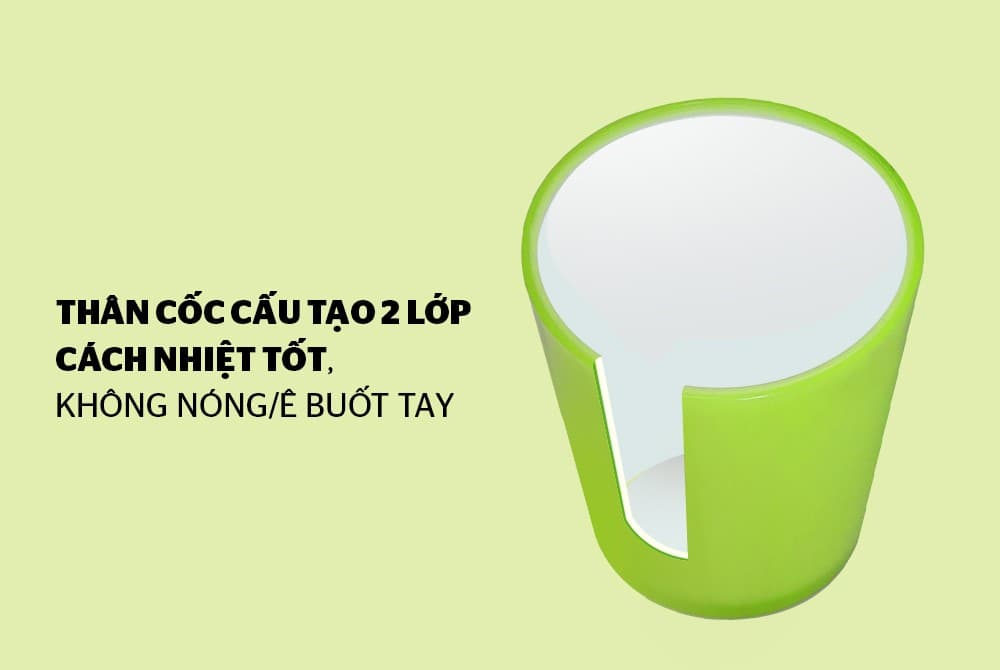 Ảnh Cốc cách nhiệt 2 lớp Biozone 310ml KB-CU310PGN