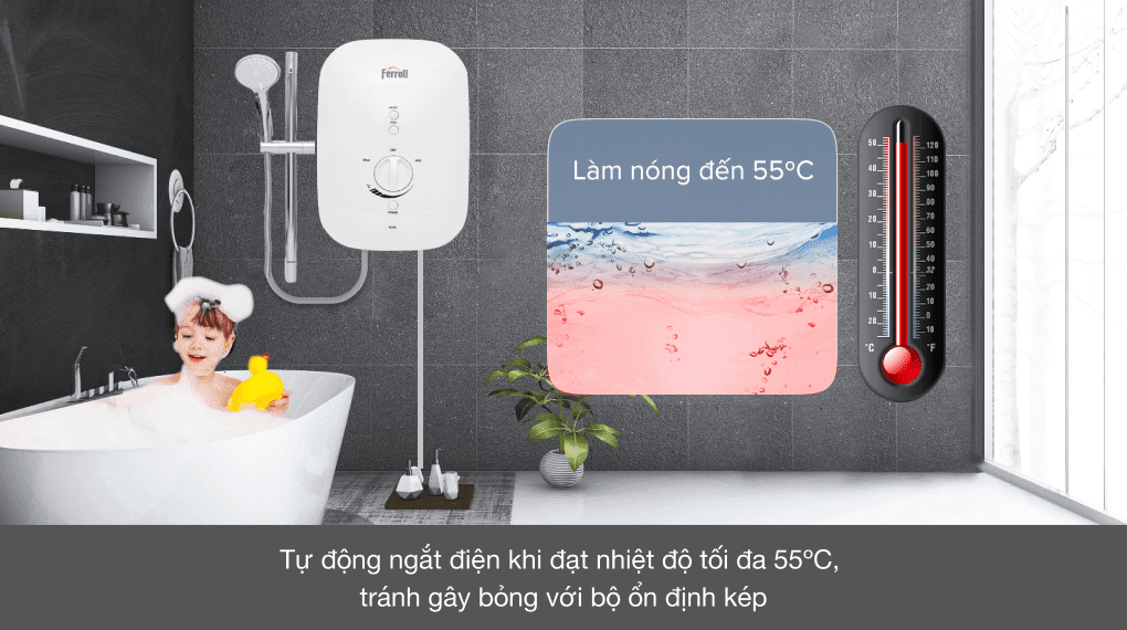Ảnh Máy nước nóng trực tiếp Ferroli 4,5KW Slim Divo SSN