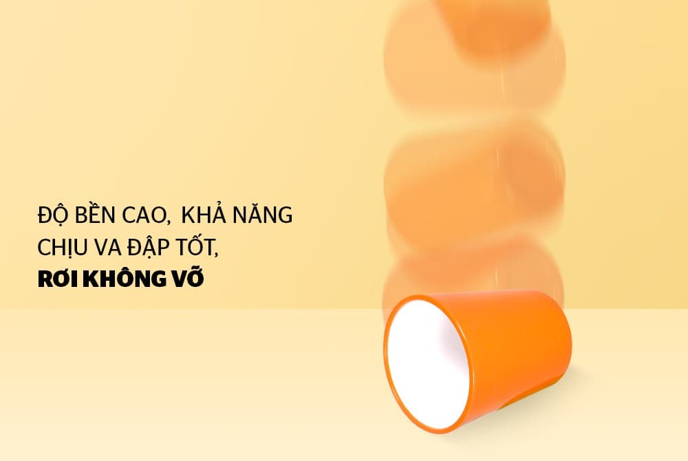 Ảnh Cốc cách nhiệt 2 lớp Biozone 310ml cam KB-CU310PO