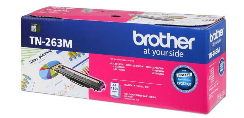 Ảnh Mực TN-263M -(Magenta)for HL-L3230CDN/ DCP-L3551CDW/ MFC-L3750CDW - 1.300 trang