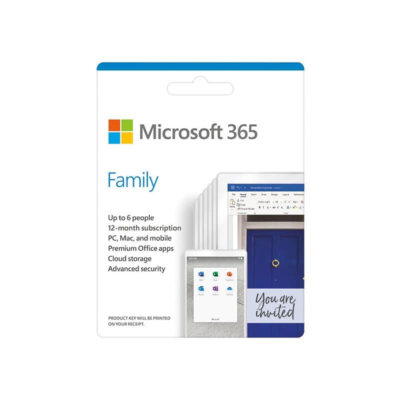 Ảnh Phần mềm Microsoft 365 Family 32bit/x64 All Languages 1YR (6GQ-00083) - Key điện tử - (01 năm; 06 người dùng; 30 thiết bị)