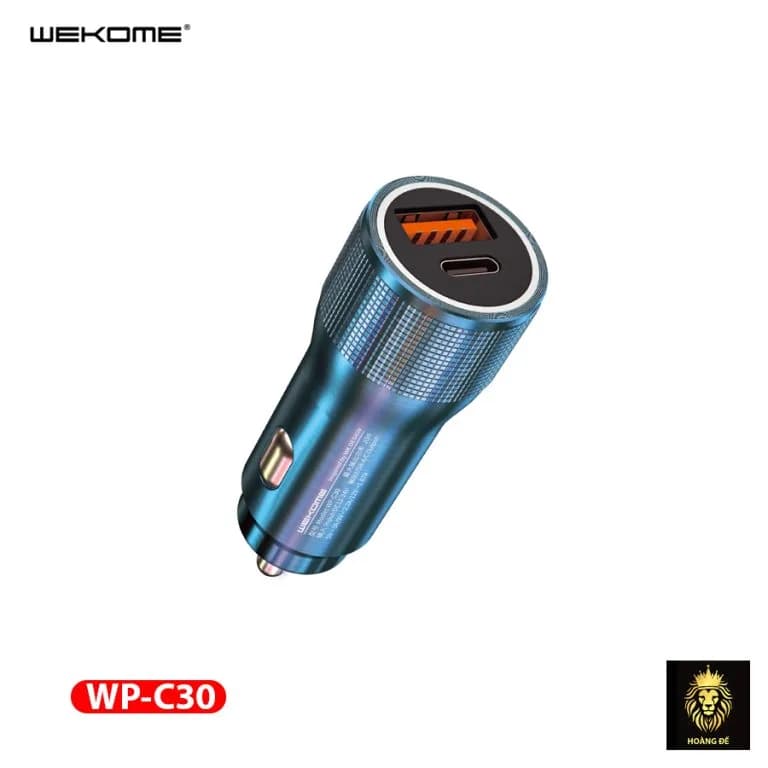 Ảnh Củ sạc oto 2 cổng (USB + Type C) WK WP-C30 20W