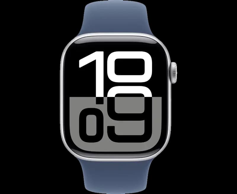 Ảnh Apple Watch Series 10 42mm 4G Viền Nhôm Dây Cao Su Size M/L Bạc MWX43SA/A
