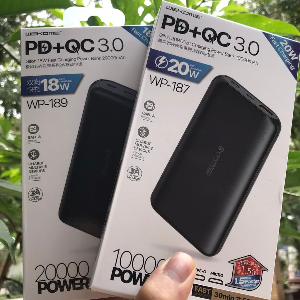 Ảnh Pin dự phòng WK WP-187 Gifo Fast Charging 10.000mAh