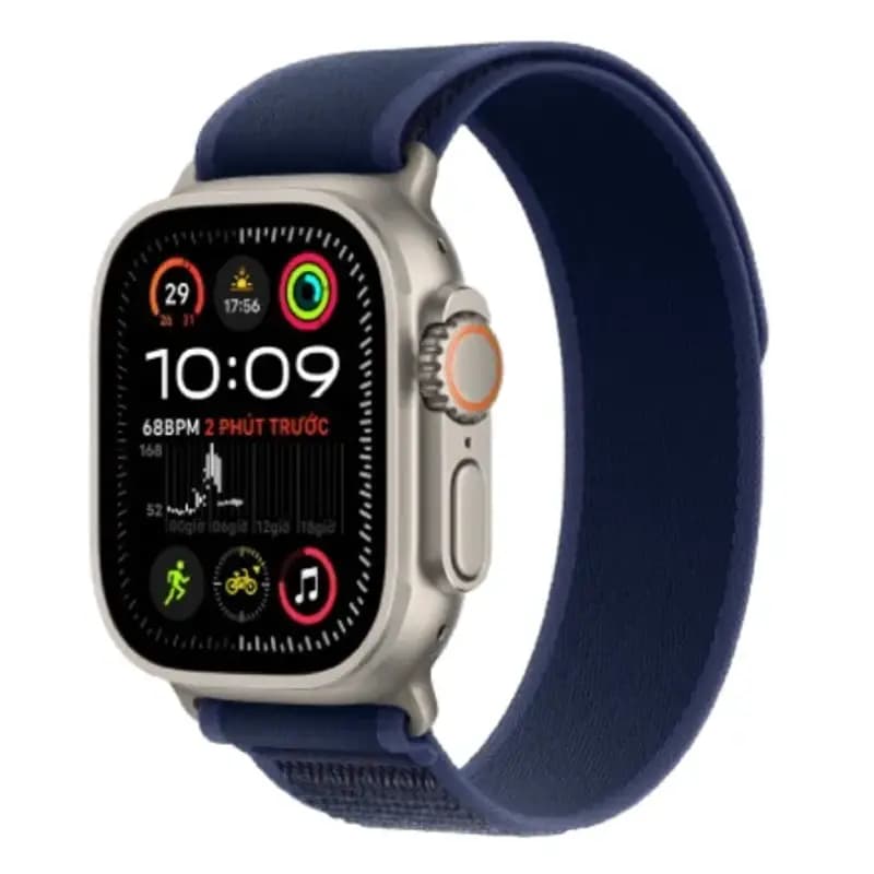 Ảnh Apple Watch Ultra 2 2024 49mm 4G Viền Titan Đen Dây Trail Size S/M màu Titan tự nhiên MX4J3VN/A