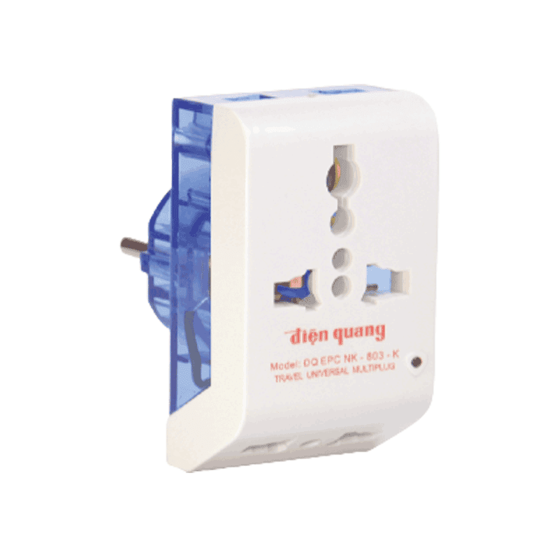 Ảnh Phích cắm chuyển Điện Quang ĐQ EPC NK-803-K (màu xanh)