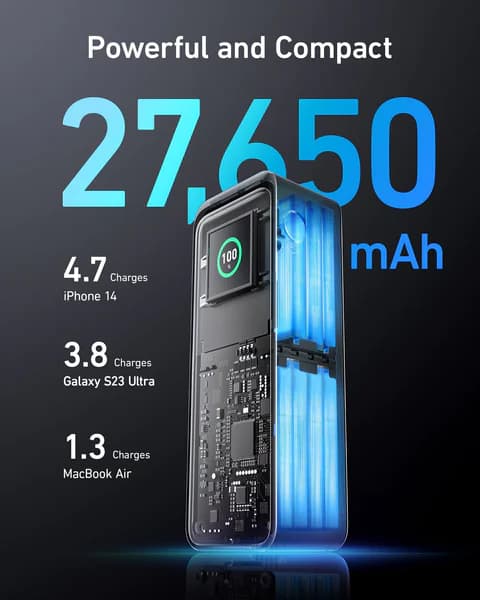 Ảnh Sạc dự phòng Anker Prime 2C1A 250W 27650mah Đen (Black) B2C_A1340011