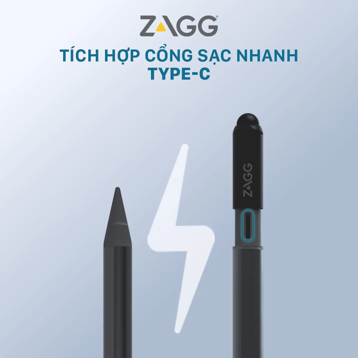 Ảnh Bút cảm ứng ZAGG- Pro Stylus Pencil - FG-Black/Gray - 109907068