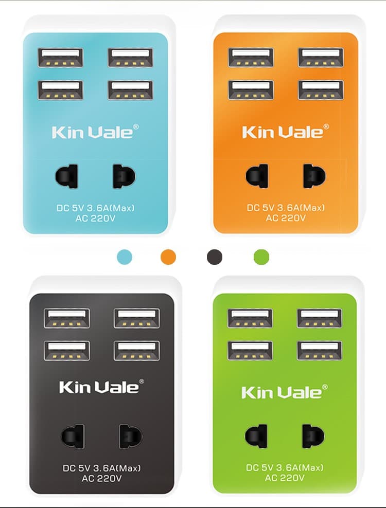 Ảnh Ổ cắm điện tích hợp cổng USB Kin Vale KV503