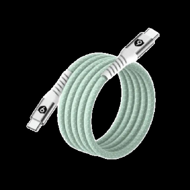 Ảnh Cáp từ tính tự cuộn 9FIT USB-C to USB-C 1M Green - 9C10MCCG