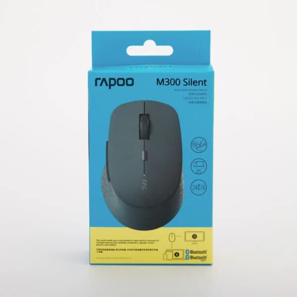 Ảnh Chuột không dây Rapoo M300 Silent Xám đen
