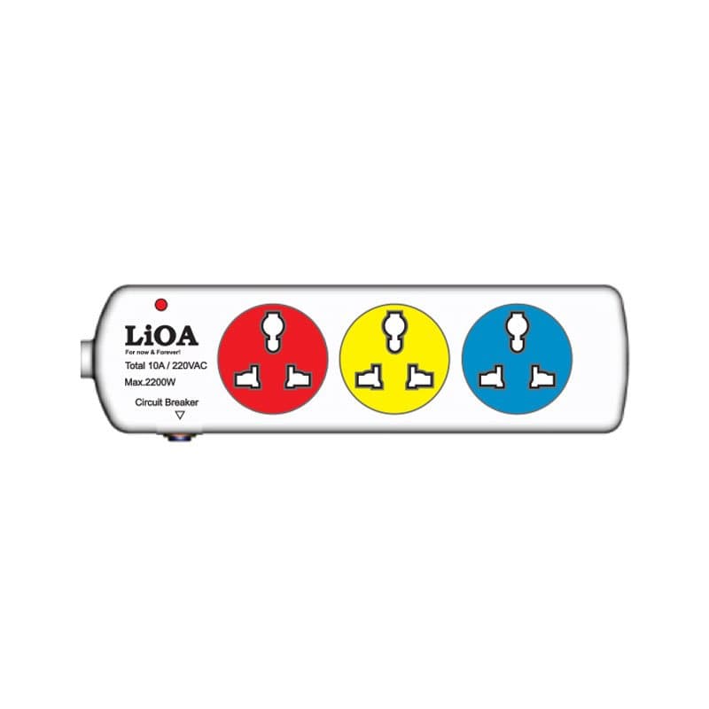 Ảnh Ổ cắm Lioa 3DN có CB dây 3mx2 10A