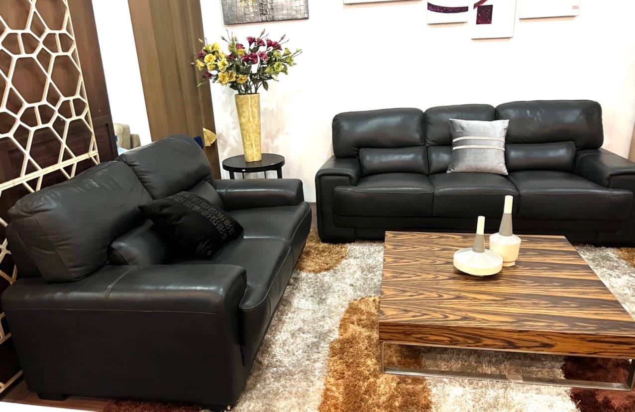 Ảnh Sofa 1+2+3, 646# màu đen Z3005/PVC (3) - Thương hiệu Sofaland