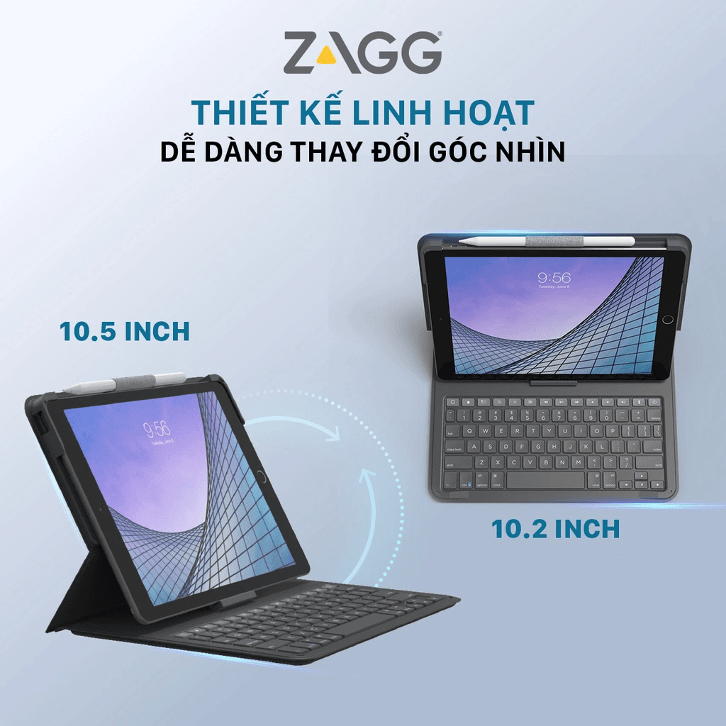Ảnh Ốp lưng kèm bàn phím ZAGG Messenger Folio 2 - Apple iPad 10.2/10.5 - 103007169
