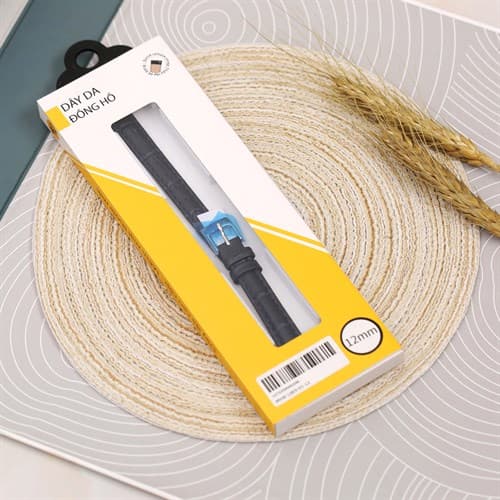 Ảnh Dây da đồng hồ 12mm L003-01-12 Xanh dương