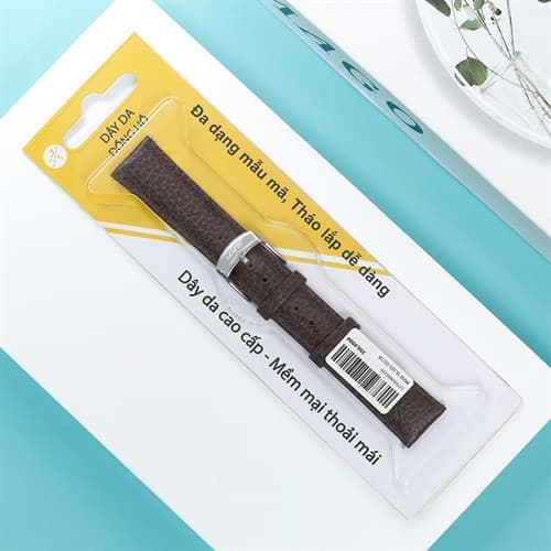 Ảnh Dây da đồng hồ 18mm SL101-02 Nâu