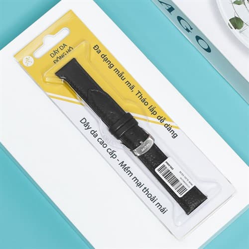 Ảnh Dây da đồng hồ 18mm SL101-03 Đen