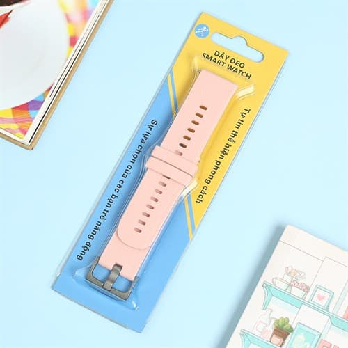 Ảnh Dây silicone đồng hồ 22mm RZ-JM20 Hồng