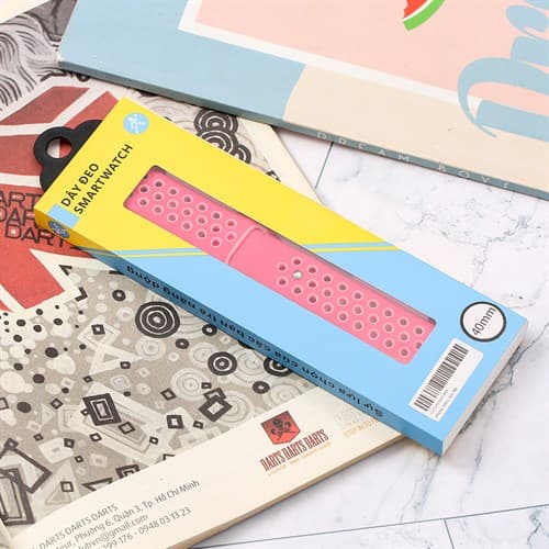 Ảnh Dây silicone MVW mặt 40mm M01-03-40 Hồng