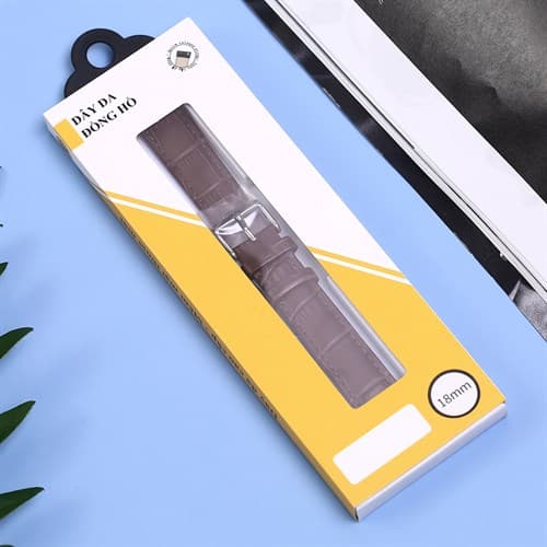 Ảnh Dây da đồng hồ 18mm LS039-03 Nâu