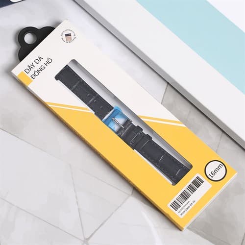 Ảnh Dây da tổng hợp đồng hồ 16mm L003-03-16 Xanh dương