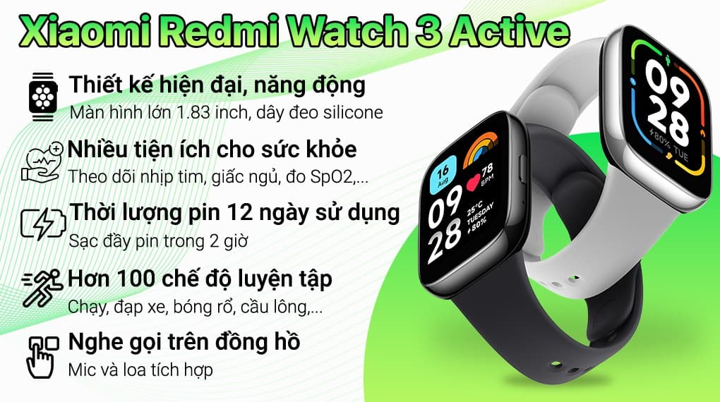 Ảnh Đồng hồ thông minh Xiaomi Redmi Watch 3 Active 46mm