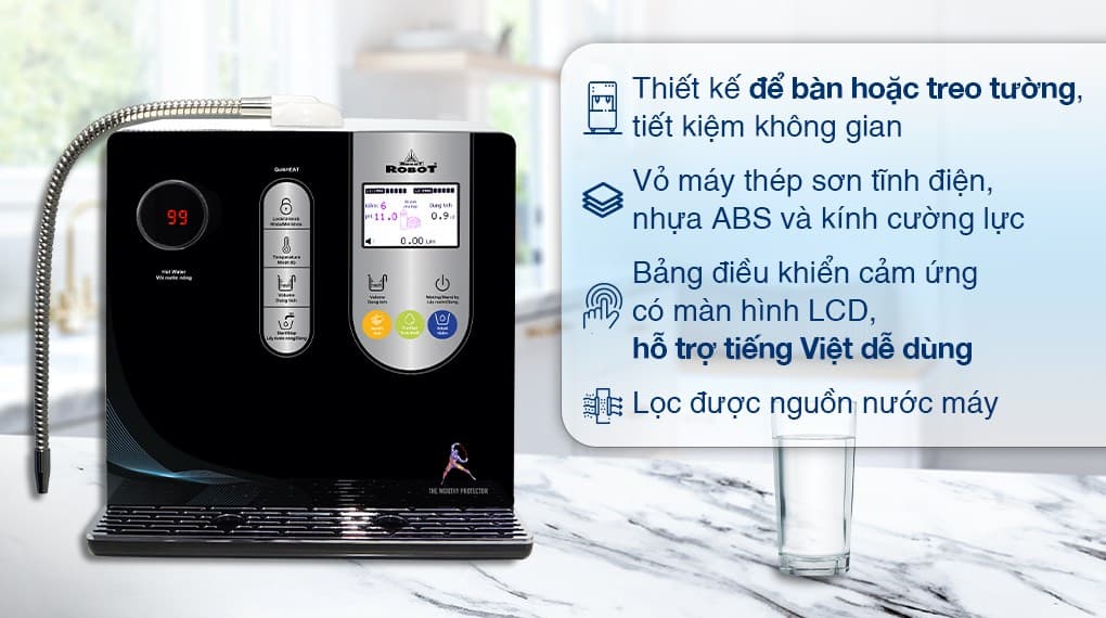 Ảnh Máy lọc nước điện giải ion kiềm nóng nguội ROBOT IonSmart 510X 5 tấm điện cực