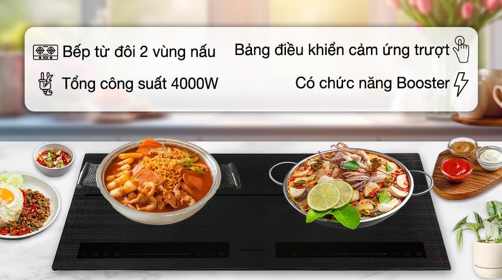 Ảnh Bếp từ đôi lắp âm Makano MKT-200006