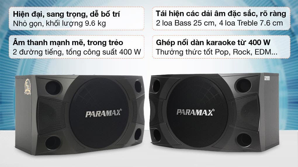 Ảnh Cặp loa karaoke Paramax LX-850 400W