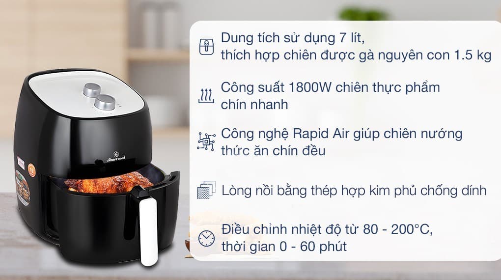 Ảnh Nồi chiên không dầu Smartcook AFS-3941 7 lít