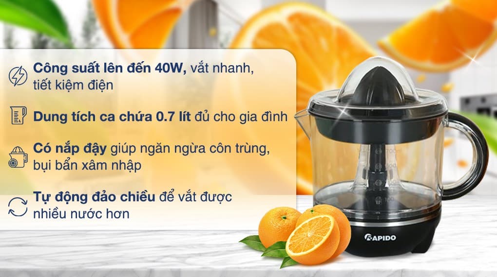 Ảnh Máy vắt cam Rapido ROJ-40