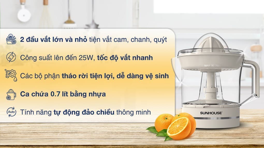 Ảnh Máy vắt cam Sunhouse 25W SHD5510