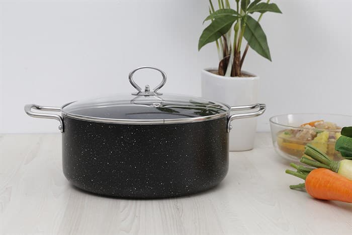 Ảnh Nồi nhôm chống dính nắp kính 26 cm Delites NDE