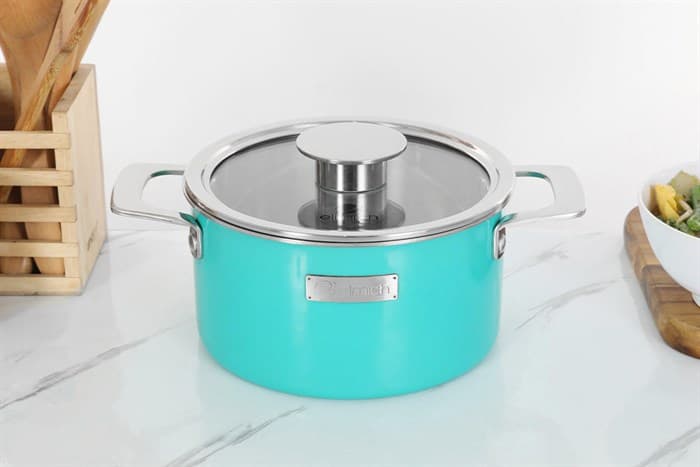 Ảnh Nồi inox 3 đáy nắp kính 18 cm Elmich Hera EL-8101
