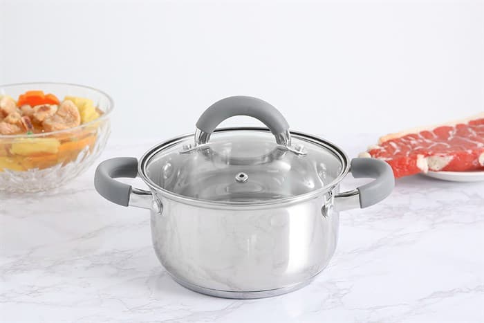Ảnh Nồi inox 3 đáy nắp kính 16 cm Hommy CW-S042-16A