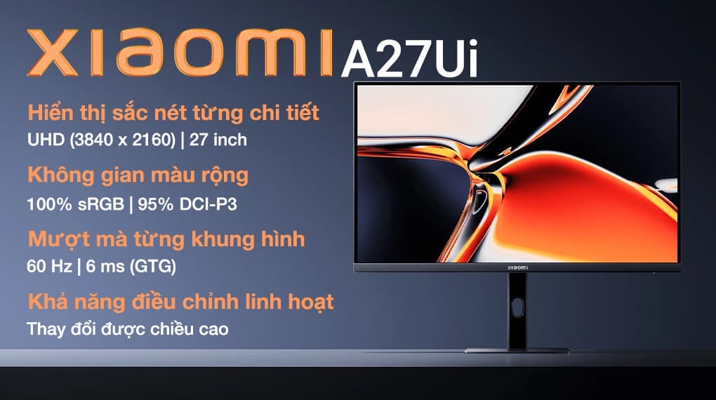 Ảnh Màn hình Xiaomi A27Ui 27 inch 4K/IPS/60Hz/6ms