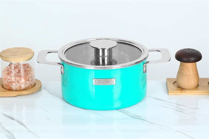 Ảnh Nồi inox 3 đáy nắp kính 20 cm Elmich Hera EL-8102
