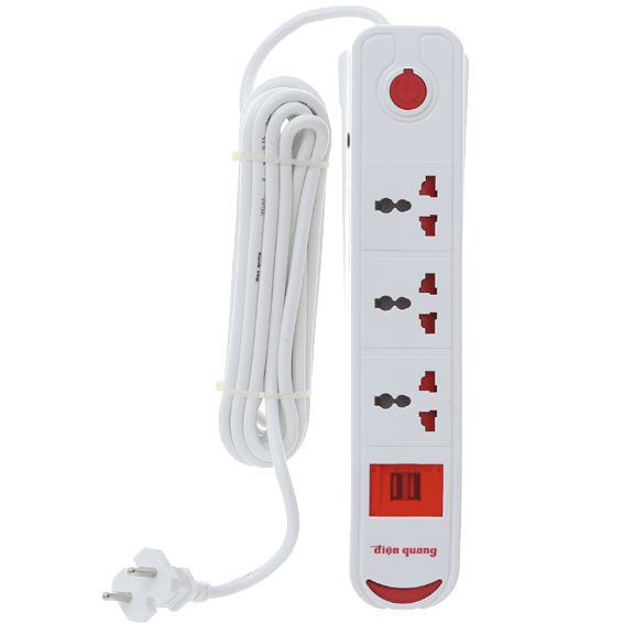 Ảnh Ổ cắm Điện Quang 3 lỗ 2 USB 5m DBW103USB