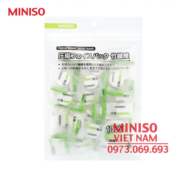 Ảnh Mặt nạ dạng nén Miniso Mask 100 viên