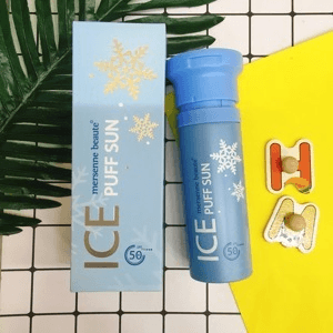Ảnh Kem chống nắng Ice Puff Sun Mersenne Beaute pha lê tuyết SPF50+ (100ml)