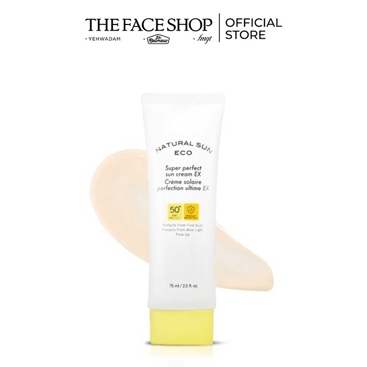 Ảnh Kem chống nắng chống bụi mịn ánh sáng xanh Thefaceshop Natural Sun Eco Super Perfect Sun Cream Ex Spf50+ Pa++++