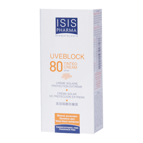 Ảnh Kem chống nắng bảo vệ tối đa cho da nhạy cảm Isis Pharma Uveblock SPF80 Tinted màu da 40ml