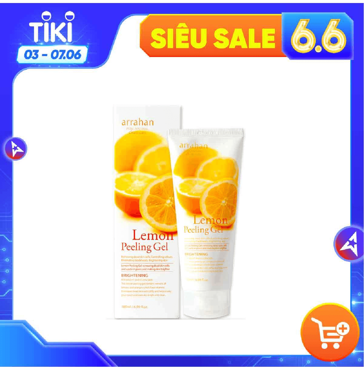 Ảnh Gel tẩy tế bào chết Arrahan Lemon Peeling Gel 180ml