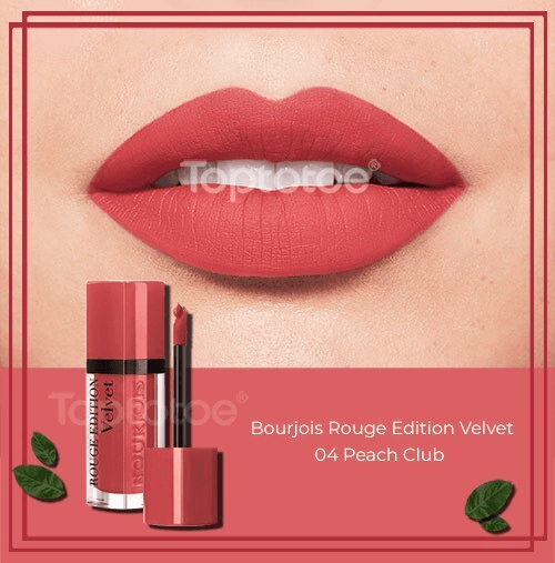 Ảnh Son lì dạng nước Bourjois Rouge Edition Velvet Lipstick #04 Peach Club
