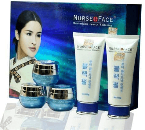Ảnh Bộ mỹ phẩm trị nám, tàn nhang tinh chất ngọc trai Nurse Face xanh