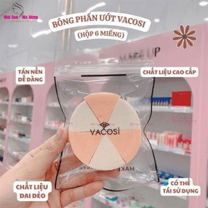 Ảnh Bông phấn hình nón trang điểm Vacosi BP28