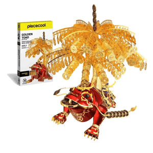 Ảnh Mô hình kim loại lắp ráp 3D Piececool Cóc Thiềm Thừ Golden Toad