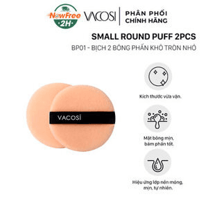 Ảnh Bông phấn Vacosi tròn nhỏ BP-01 (set 2 miếng)