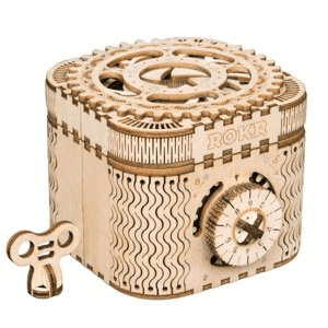 Ảnh Mô hình gỗ lắp ráp 3D Treasure Box (Hộp Kho Báu) (Wood Color) - Robotime LK502 - WP003