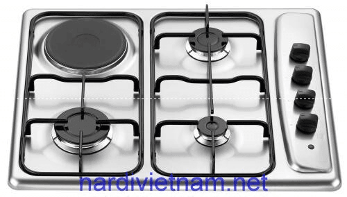 Ảnh Bếp gas âm Nardi FH-31-AV-X (60FH-31-AVX) - 3 bếp nấu, 1 bếp điện